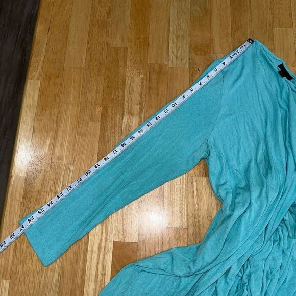 J. Jill Wearever Collection Womens L Bright Blue Open Front Stretch Cardigan - Picture 8 of 11